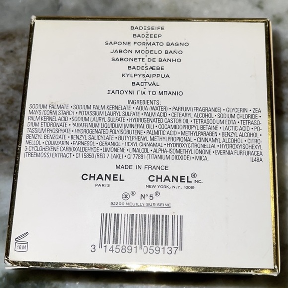 NWB CHANEL No 5 Perfumed Limited Edition BATH SOAP Savon Pour Le Bain 5.3 oz - Picture 3 of 4